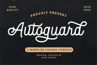 Autoguard: A Handwritten Font with Vintage Charm